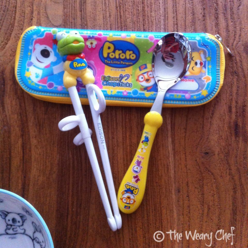 chopsticks with spoon and carrying bag