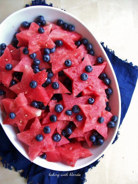 Star Watermelon Blueberry Salad | Baking with Blondie