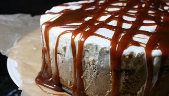 Caramel Macchiato Ice Cream Cake | Bourbon and Brown Sugar
