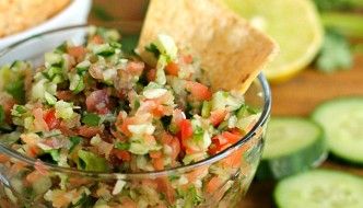 Cucumber Salsa - Just right with chips or fish tacos! - wearychef.com