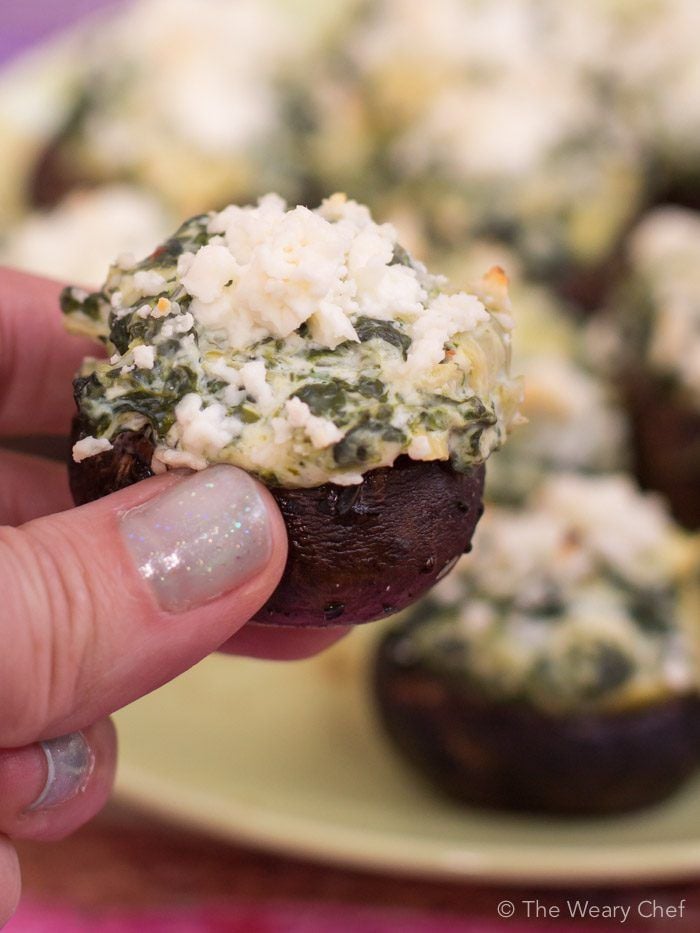 Artichoke Spinach Dip Stuffed Mushrooms – Dan330