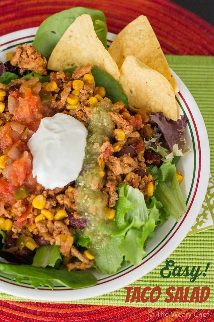 Easy Taco Salad Recipe For A Quick Dinner The Weary Chef 5787