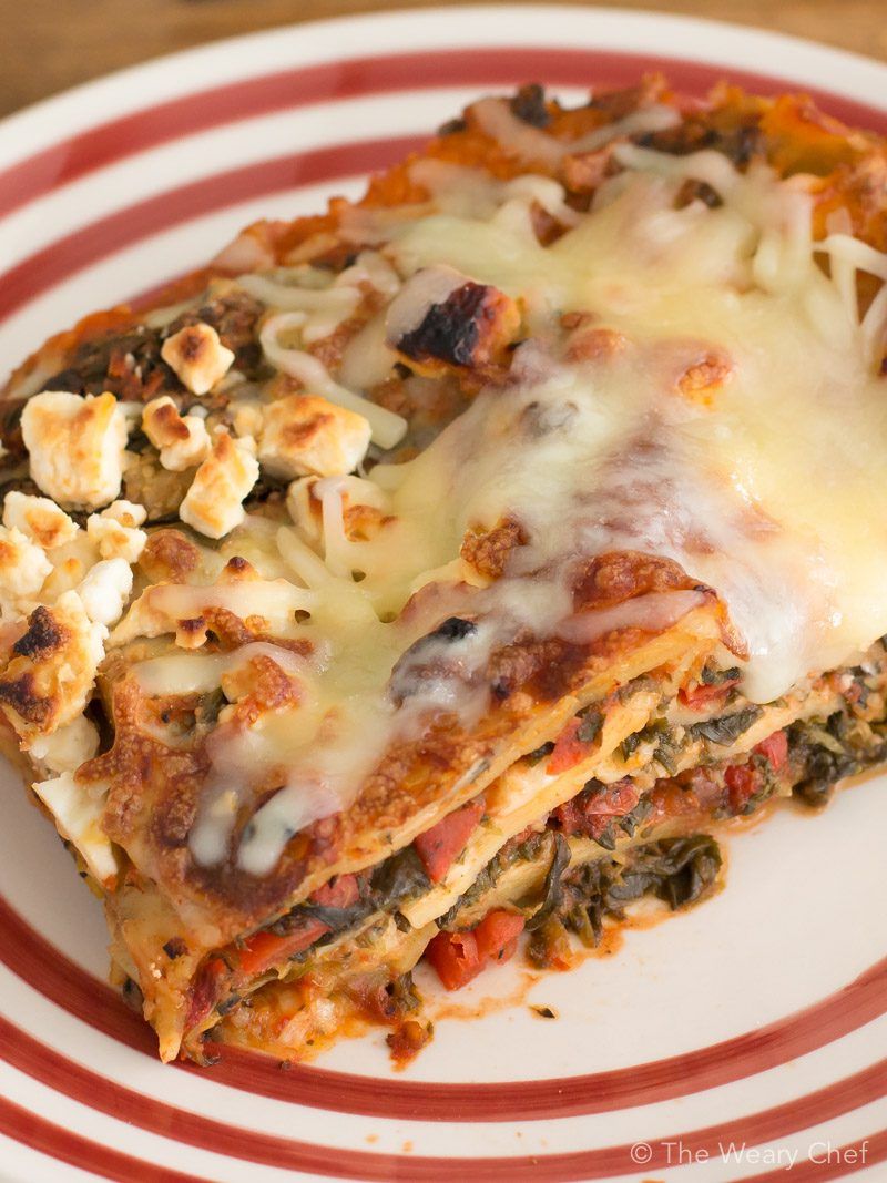 Spinach Artichoke Lasagna - The Weary Chef