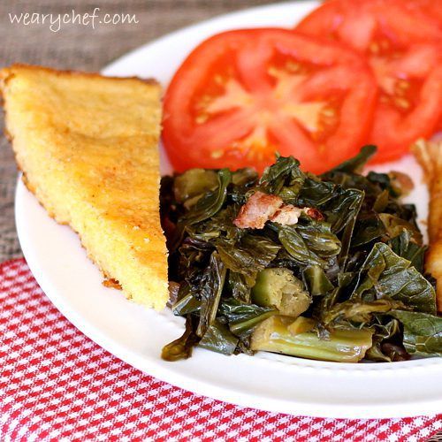 Pan Fried Catfish with Greens and Cornbread - A complete Southern meal! via wearychef.com