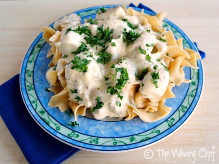 Slow Cooker Chicken Stroganoff - You will love this #easy #slowcooker #stroganoff recipe! by @wearychef