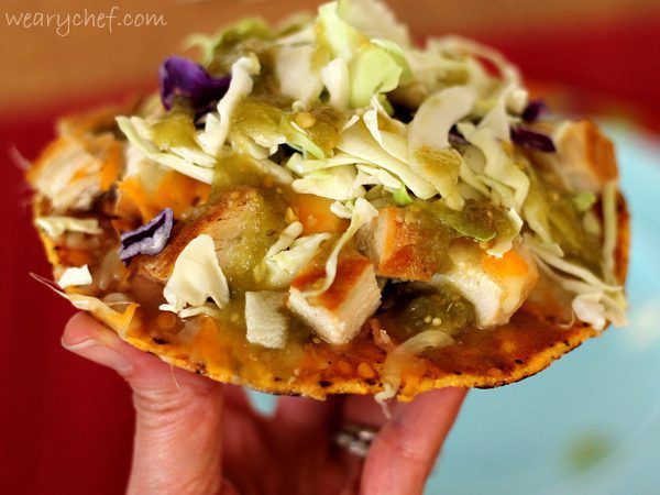 Chicken Tostadas: An easy, fun dinner idea! #mexicanfood