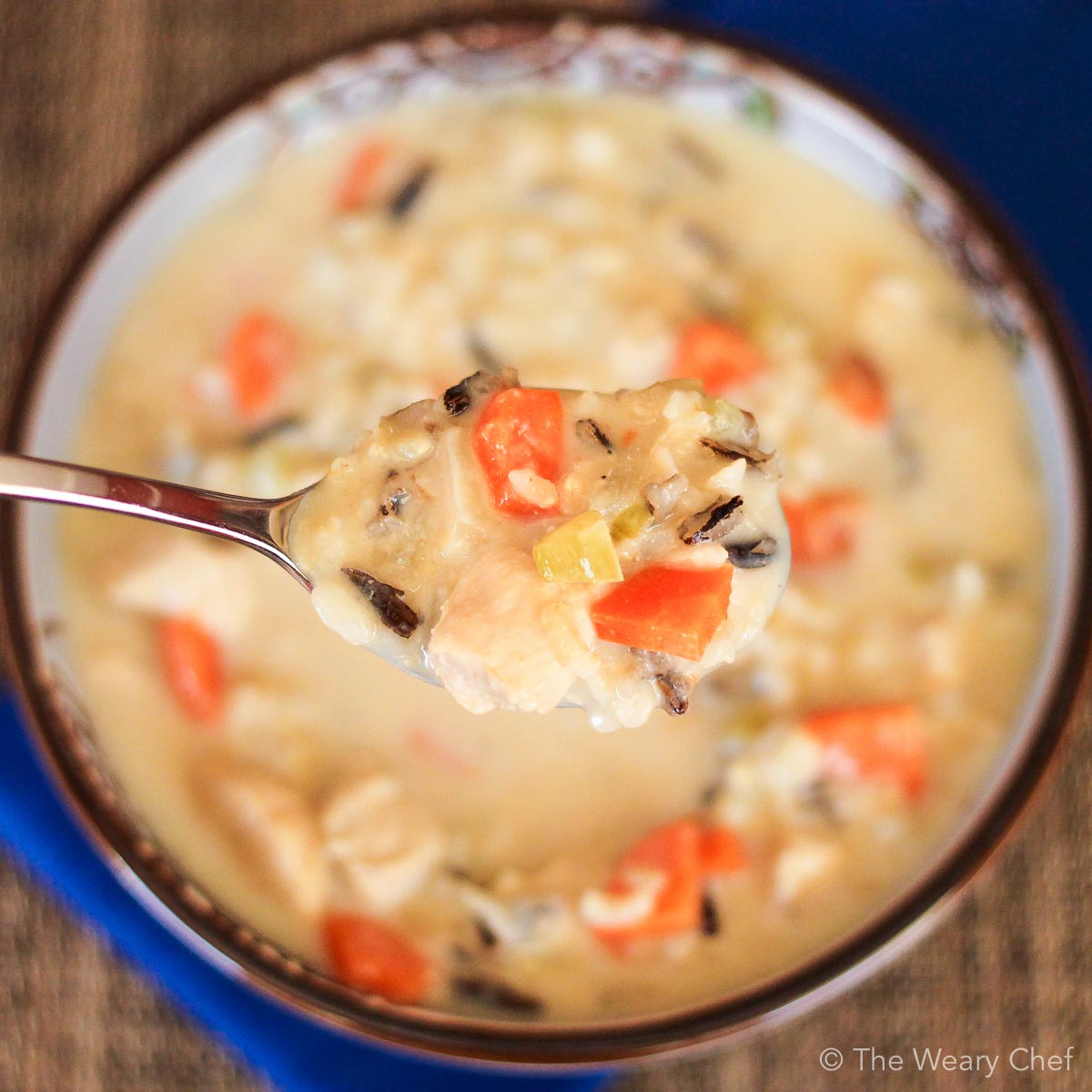 Creamy Chicken and Rice Soup • Kroll's Korner