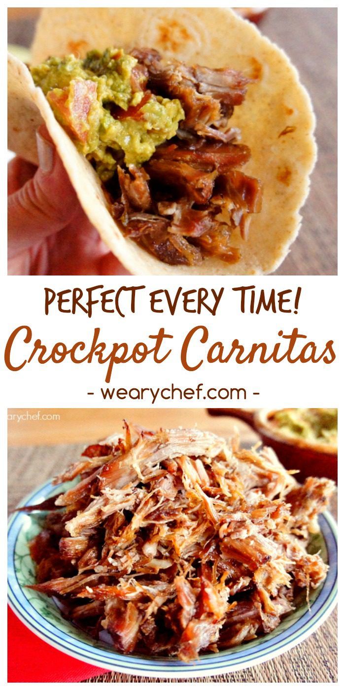 Perfect Crockpot Carnitas Recipe - The Weary Chef