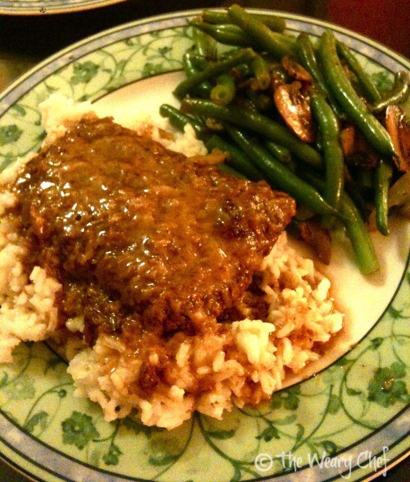 Cube Steaks and Gravy over Rice