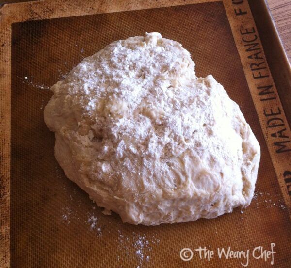 No knead beer bread after rising.