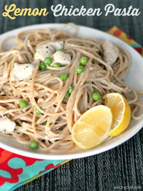 Lemon Chicken Pasta - A quick and easy dinner idea that will make your family happy! - wearychef.com