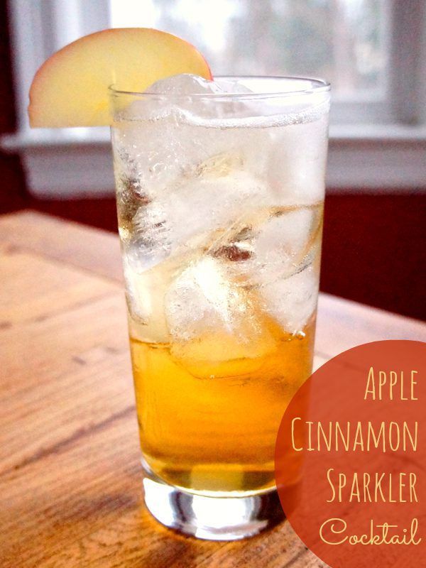 Apple Cinnamon Sparkler Cocktail