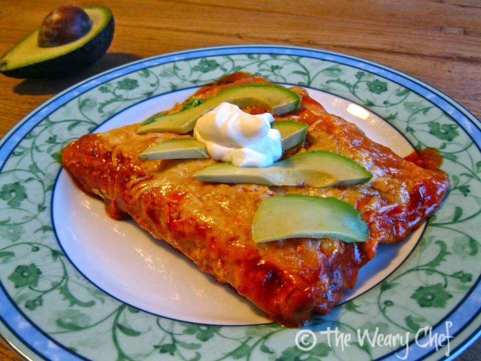 Skinny Creamy Beef Enchiladas