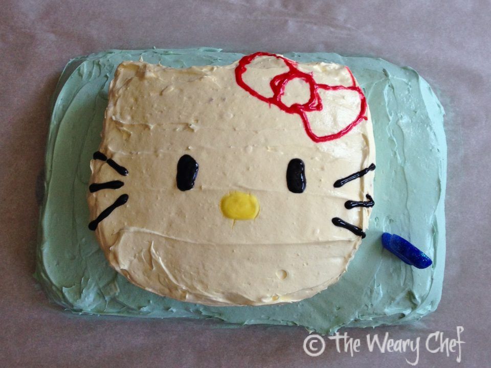 Homemade Hello Kitty Birthday Cake