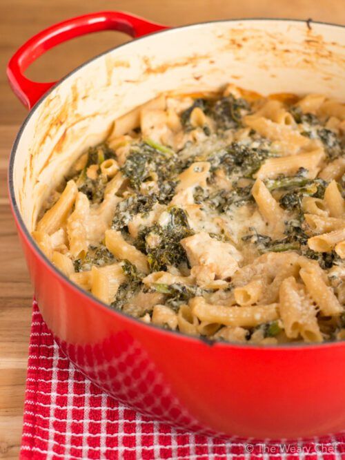 You will love this light but creamy white casserole loaded with chicken, kale, and casserole.