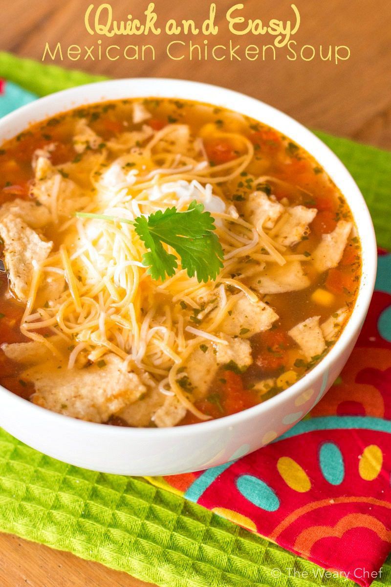 Recipe: Mexican Chicken Soup