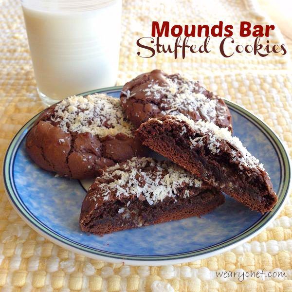 Mounds Bar Stuffed Cookies