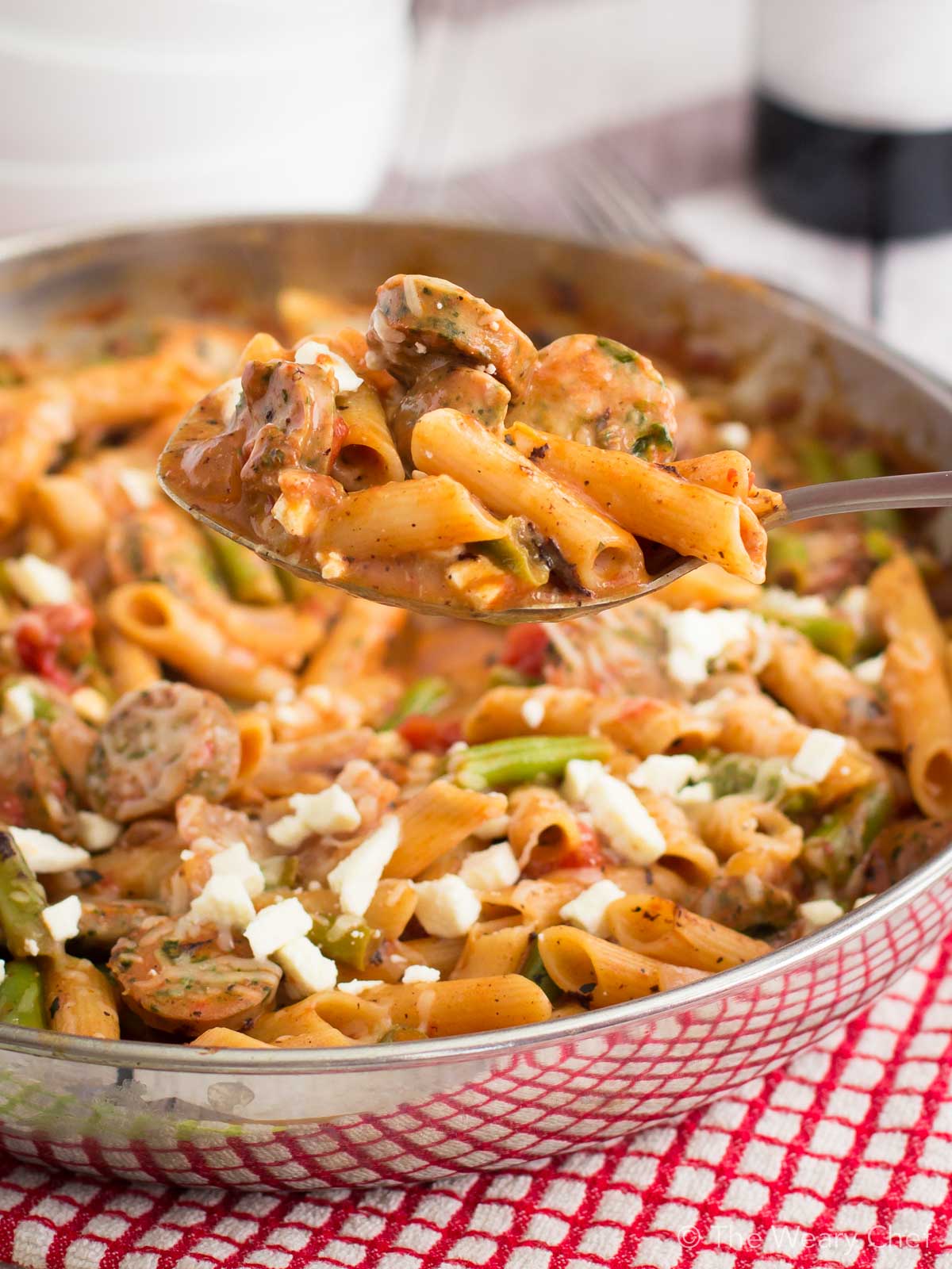 You can't beat this quick pasta skillet recipe loaded with sausage, green beans, tomatoes, and plenty of cheese. Your family will love to eat it, and you'll love to cook it in under 30 minutes!