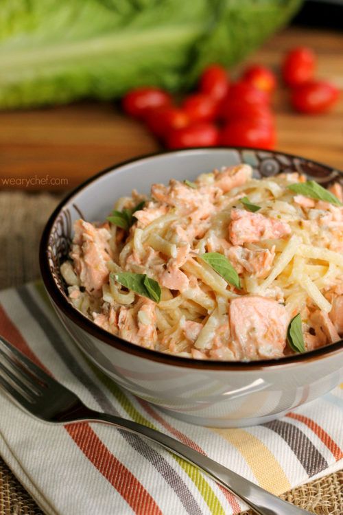 Cajun Salmon Alfredo - wearychef.com