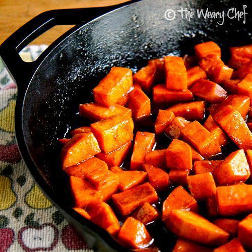 Glazed Sweet Potatoes - These delectable candied sweet potatoes are good any time of year! from @wearychef