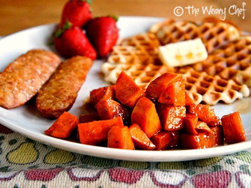 Glazed Sweet Potatoes - These delectable candied sweet potatoes are good any time of year! from @wearychef