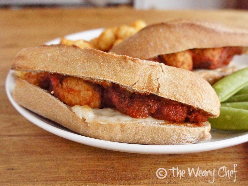 Super Simple Meatball Sandwiches by @wearychef #easyrecipe