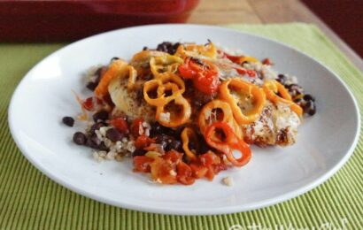 Layered Southwest Chicken Casserole - This easy one-dish meal takes only a few minutes to put together! #easyrecipe