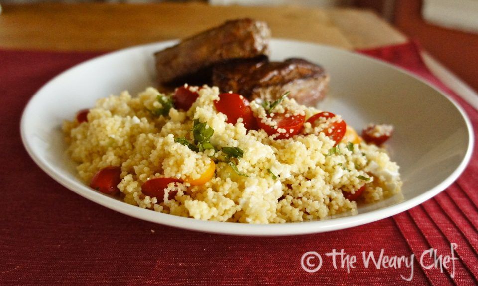 Steak with Lemon Couscous Salad | wearychef.com