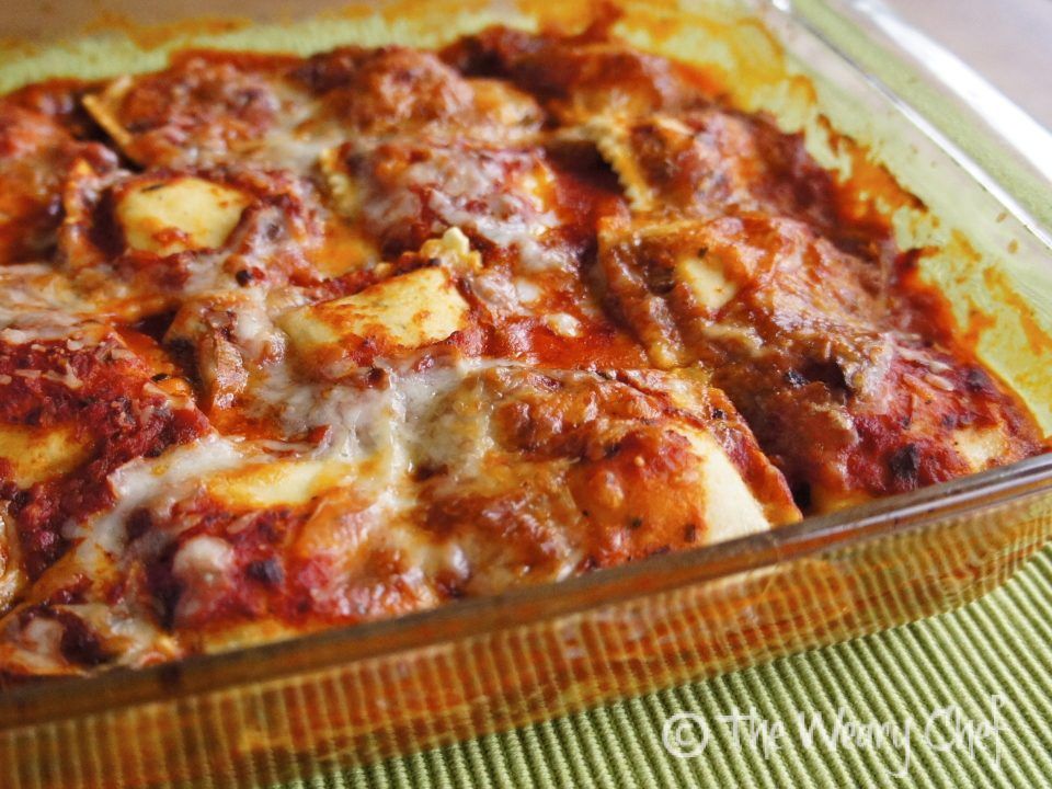 Easy Ravioli Lasagna - A few ingredients make a hearty Italian dinner! by @wearychef