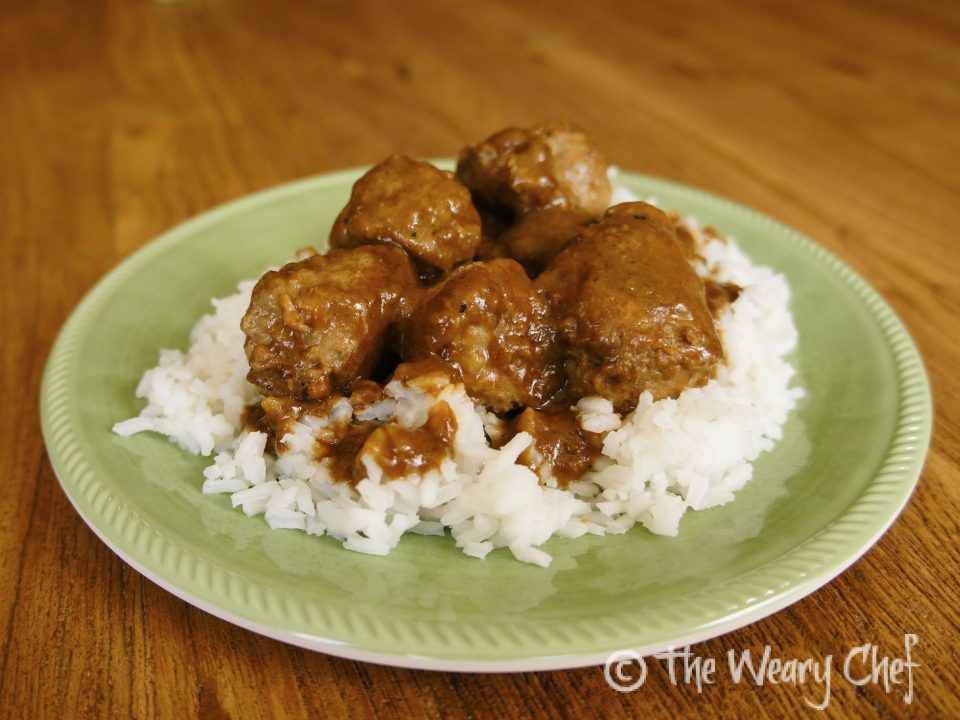 6-Ingredient Meatballs and Gravy by @wearychef