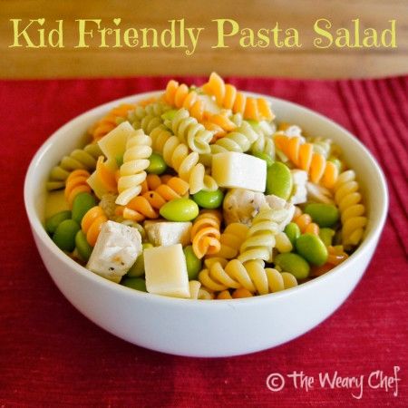 Kid Friendly Pasta Salad #easyrecipe #sidedish by @wearychef