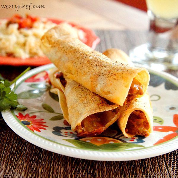 Baked Turkey Taquitos - #healthy #easy #Mexican recipe by @wearychef