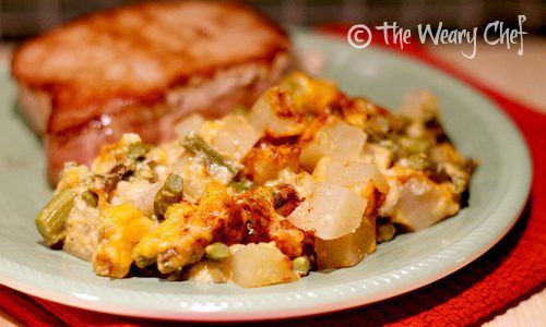 Cheesy Asparagus and Potato Bake | The Weary Chef