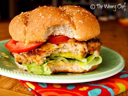 Buffalo Turkey Burgers by @wearychef