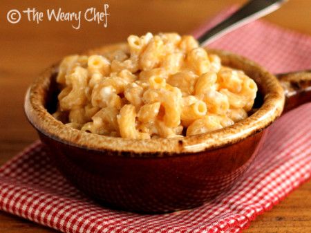 Creamy Easy Macaroni and Cheese - Stir cold ingredients with cooked pasta and bake for a deliciously cheesy side dish! | The Weary Chef