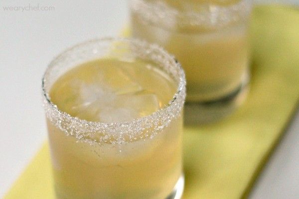 Lemon Drop Cocktail on the Rocks (Sweetened with agave nectar!)