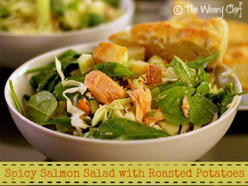 Spicy Salmon Salad with Roasted Potatoes | The Weary Chef