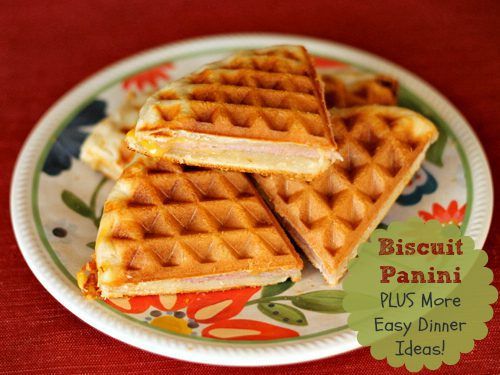 Ham and Cheese Biscuit Panini PLUS other easy dinner ideas with refrigerator dough! | The Weary Chef