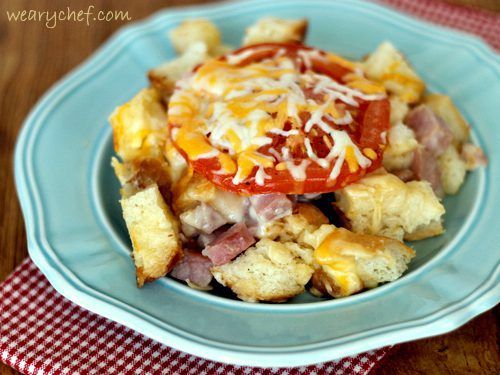Ham and Cheese Sandwich Casserole - A fun and tasty twist on a classic sandwich! #QuickFixCasseroles