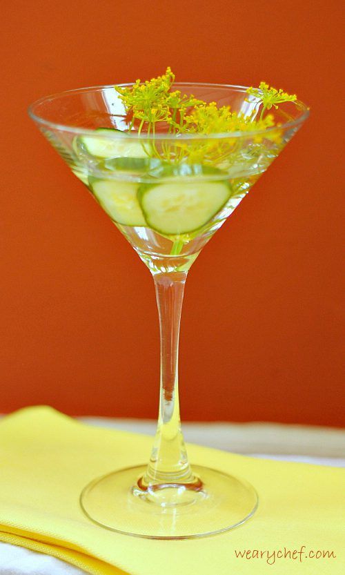 Cucumber Dill Martini | The Weary Chef #cocktail #martini