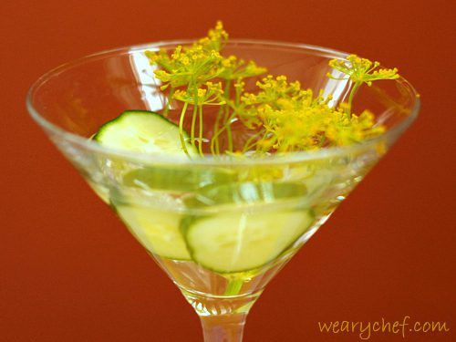 Cucumber Dill Martini | The Weary Chef #cocktail #martini