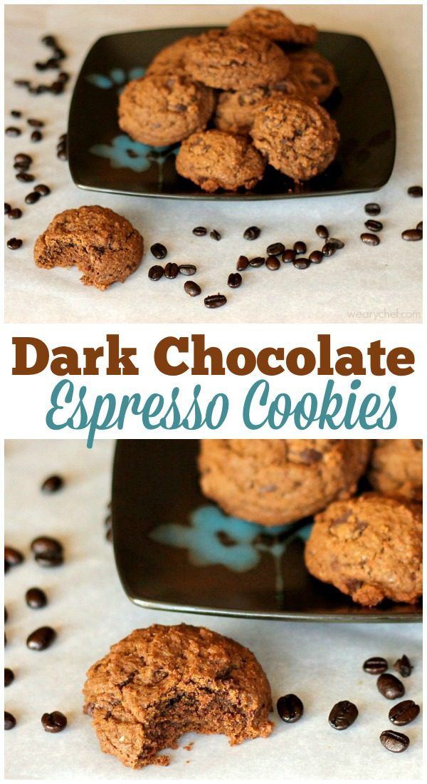 These Dark Chocolate Espresso Cookies are a chocolate and coffee lover's dream cookie recipe!