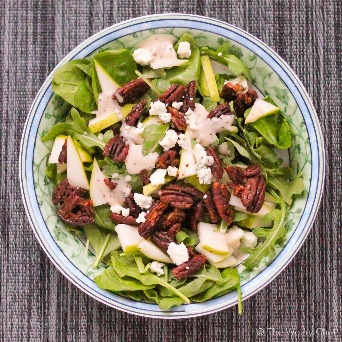 Homemade glazed pecans make a perfect topping for salad.