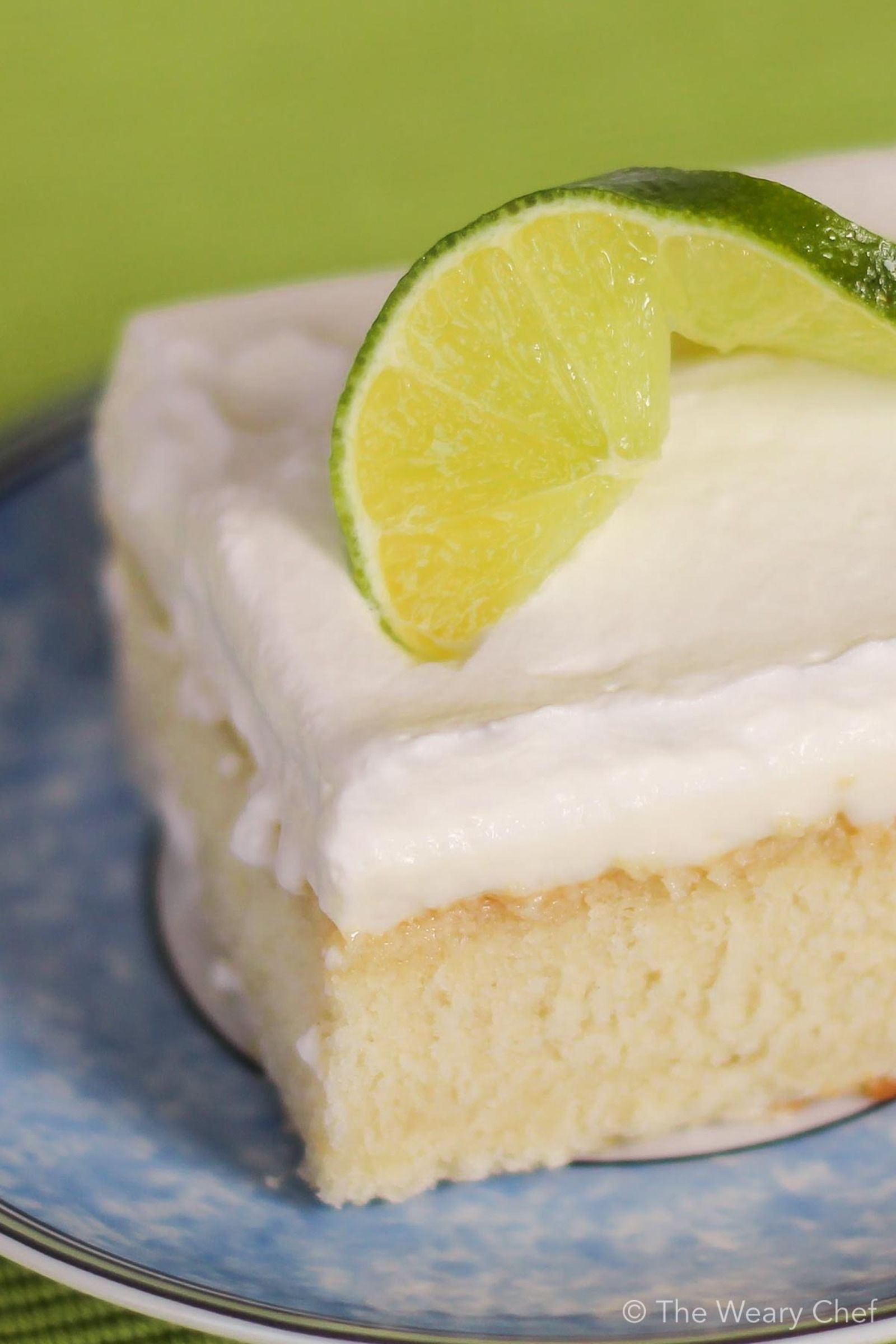 This sweet and tangy Lime Poke Cake is a perfect cake recipe for key lime pie lovers! #dessert #pokecake #lime #cake