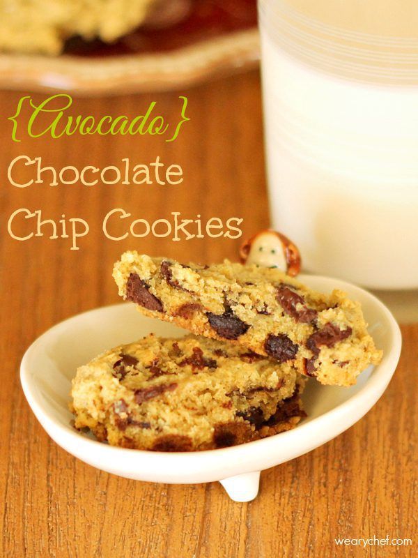 Avocado Chocolate Chip Cookies