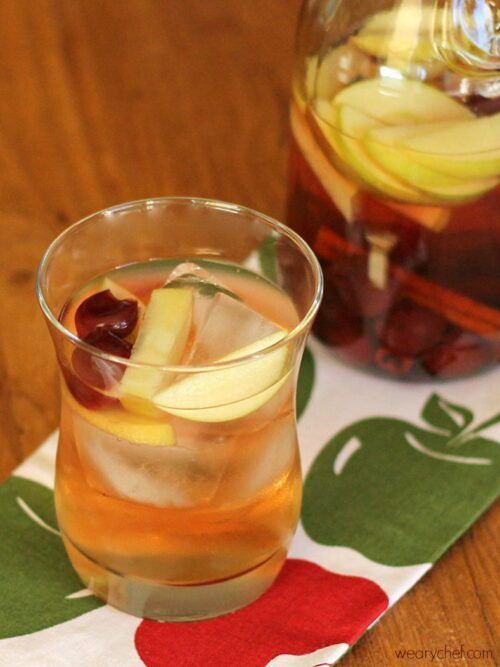 Cherry Apple Sangria - wearychef.com