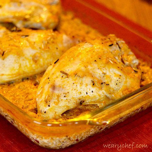 Baked Chicken with Pumpkin Rice: A delicious, easy fall #dinner! 