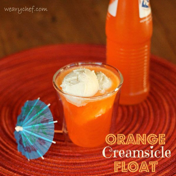 Orange Creamsicle Float - Make it as a cocktail or a kid-friendly treat!