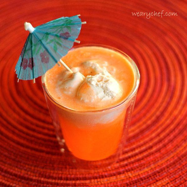 Orange Creamsicle Float - Make it as a cocktail or a kid-friendly treat!