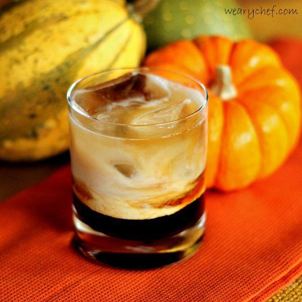 Pumpkin Spice White Russian Cocktail